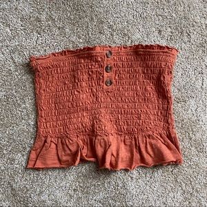 Orangey red crop top. Only worn once